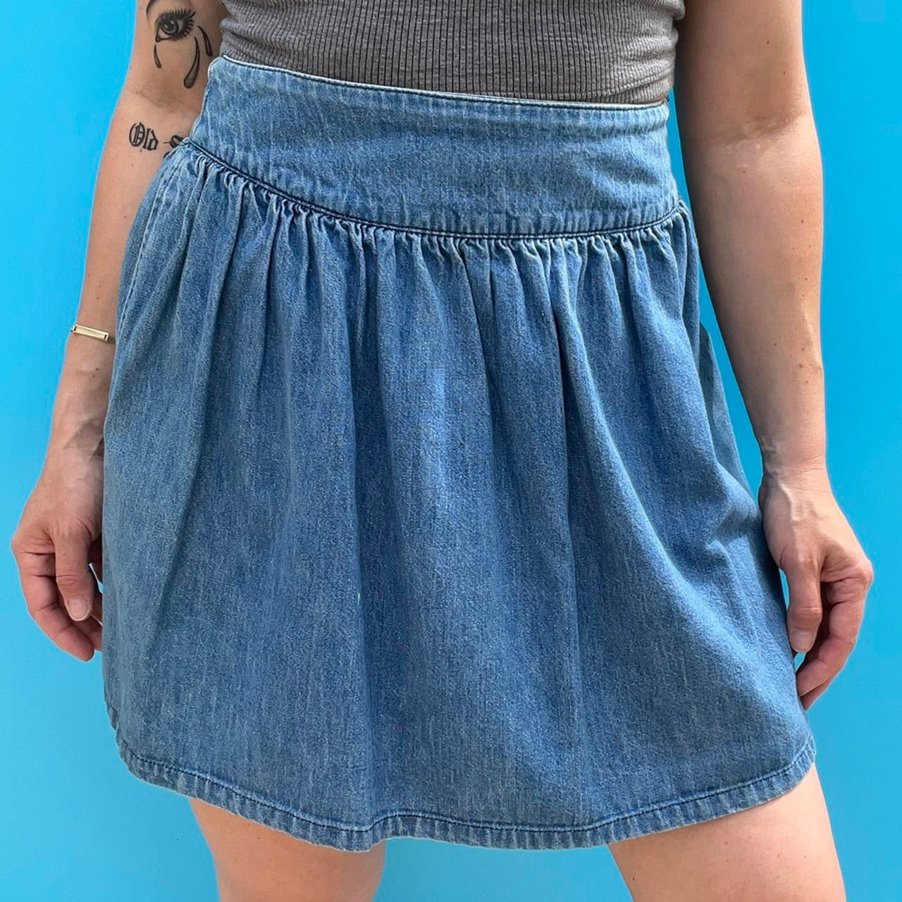 90s Denim Circle Mini Skirt – dittovintage