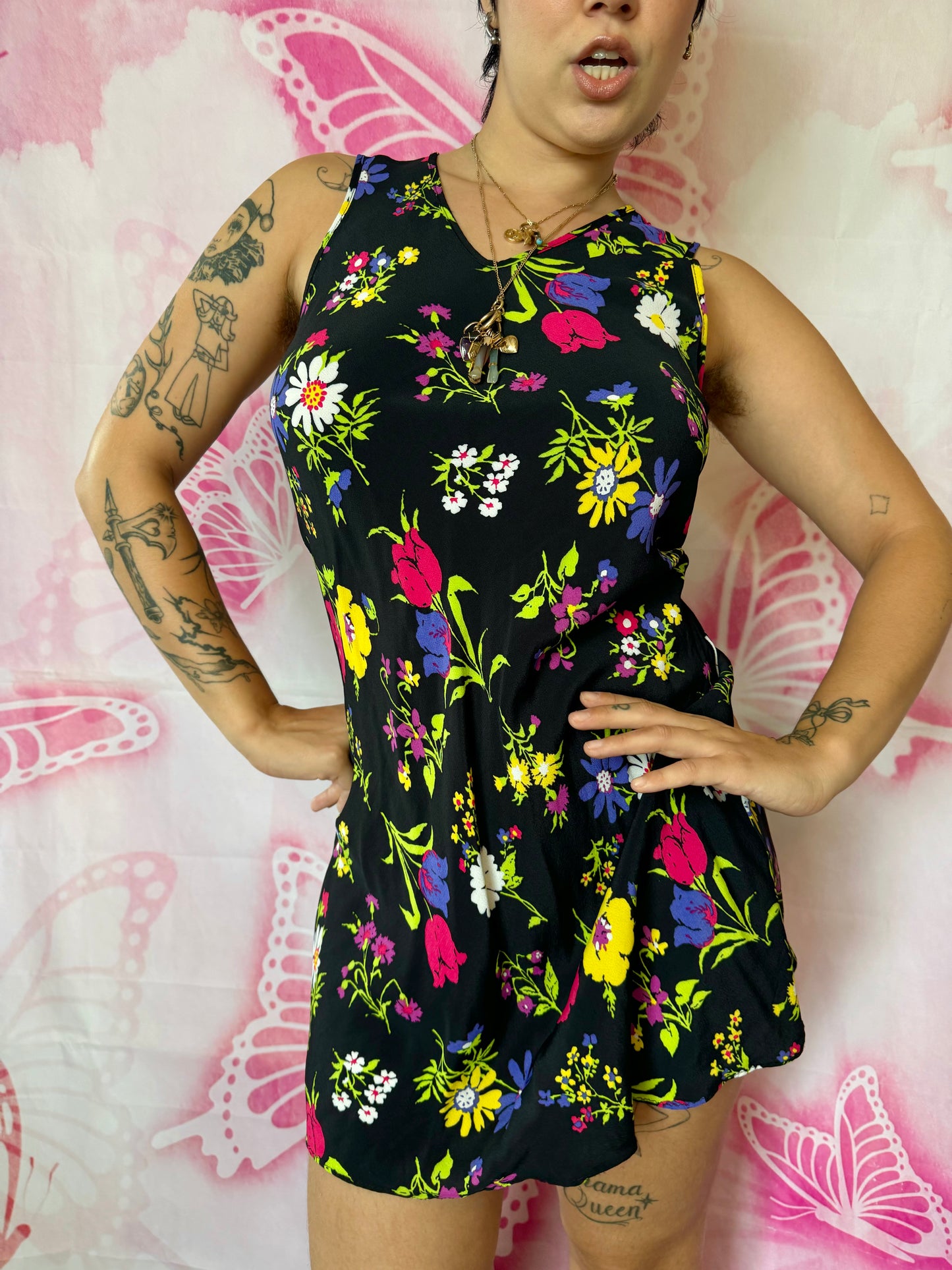 90s Betsey Johnson Floral Mini Dress