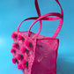 00s Betsey Johnson Mesh Rosette Purse ~ Pink