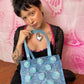 00s Betsey Johnson Mesh Rosette Purse ~ Blue