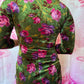 00s Betsey Johnson Velvet Rose Midi Dress NWT