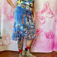 90s Vivienne Tam Buddha Printed Mesh Skirt