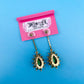 Y2K Betsey Johnson Leopard Crystal Dangle Earrings