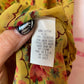 00s Betsey Johnson Milkmaid Mustard Floral Maxi Dress