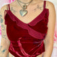 00s Betsey Johnson Velvet Cami