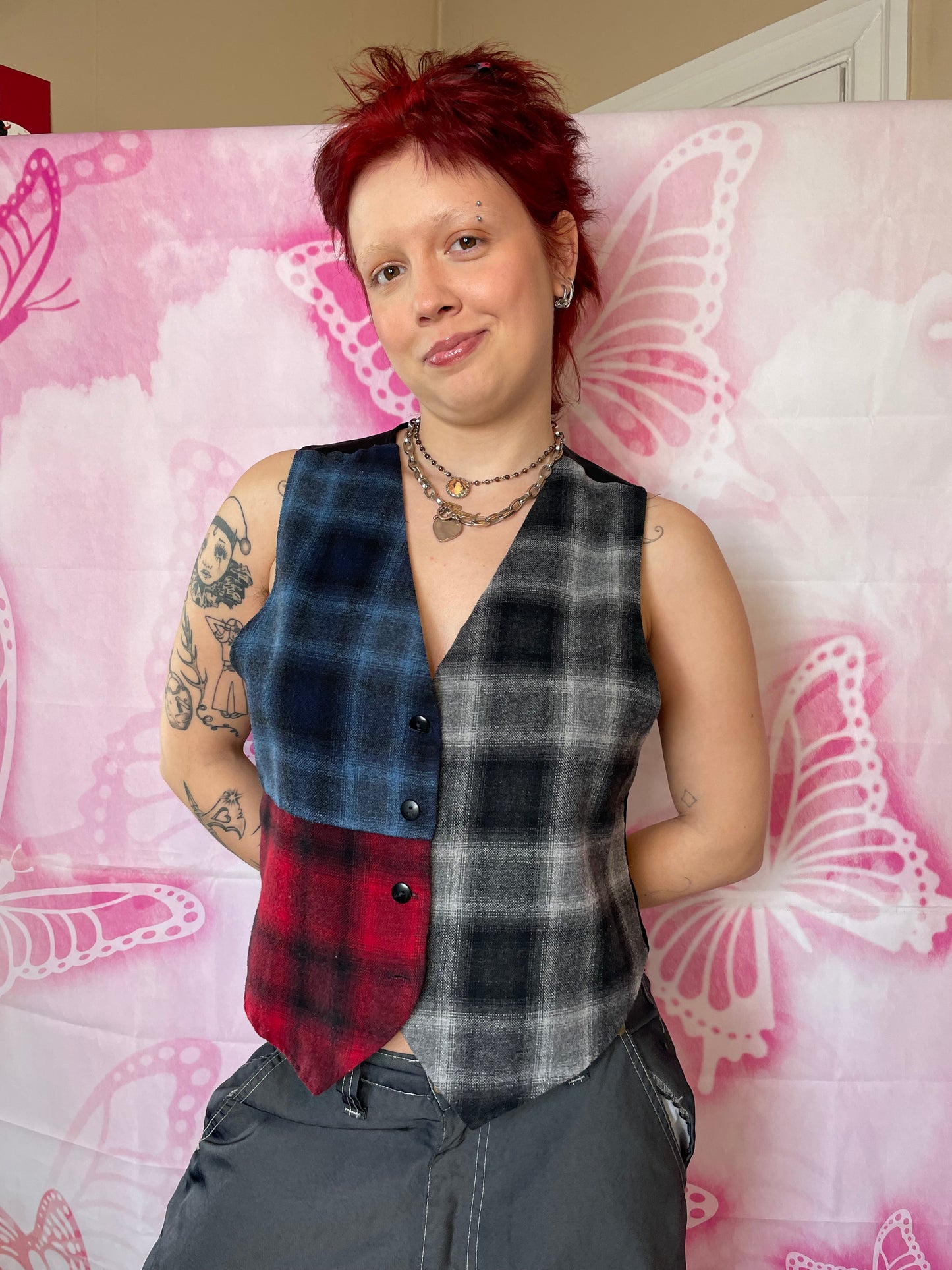 90s Flannel Vest