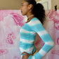 Y2K Juicy Couture Pam & Gela Era Tie Dye Boatneck Longsleeve Tee