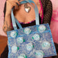 00s Betsey Johnson Mesh Rosette Purse ~ Blue