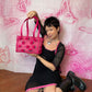 00s Betsey Johnson Mesh Rosette Purse ~ Pink