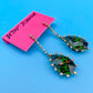 Y2K Betsey Johnson Leopard Crystal Dangle Earrings