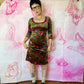 00s Betsey Johnson Velvet Rose Midi Dress NWT