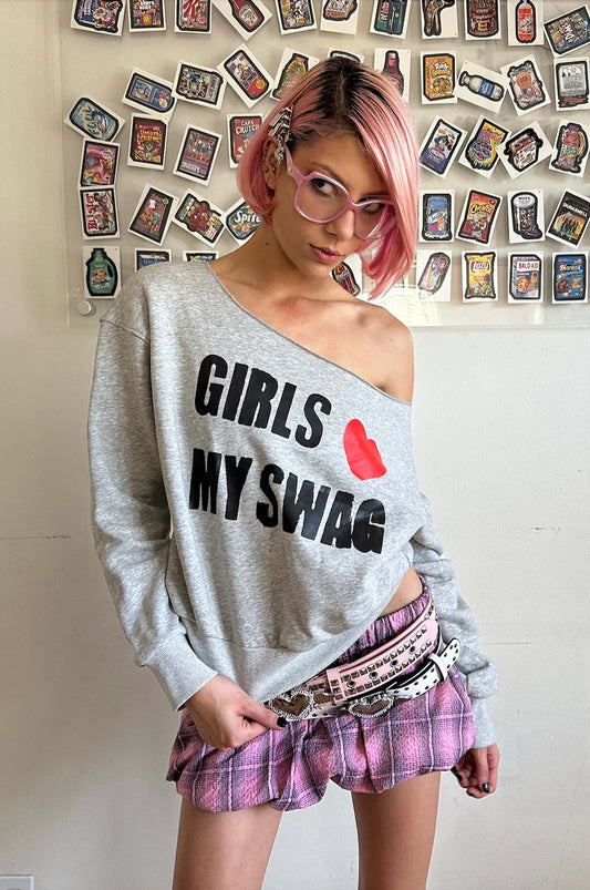 εϊз COMING SOON εϊз Blondita Shop Girls <3 My Swag Off Shoulder Sweatshirt