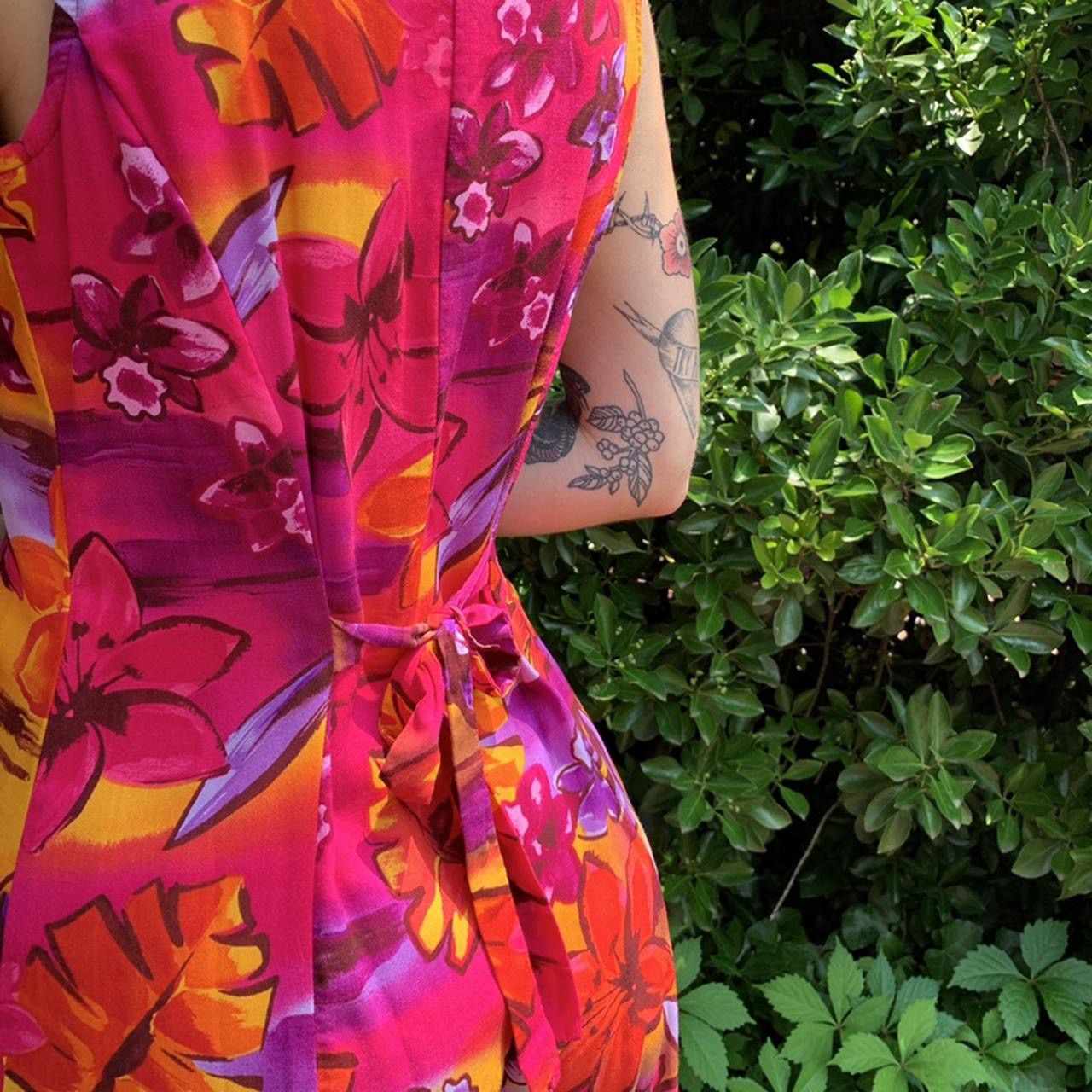 90s Neon Floral Romper