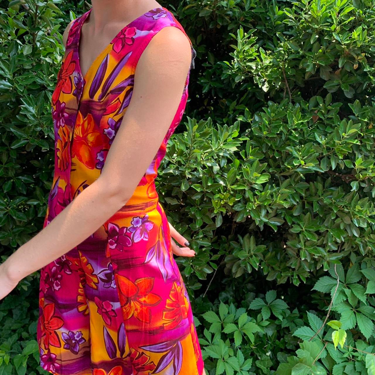 90s Neon Floral Romper