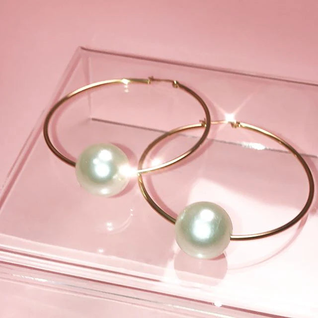 Shop Journal Pearl Hoops