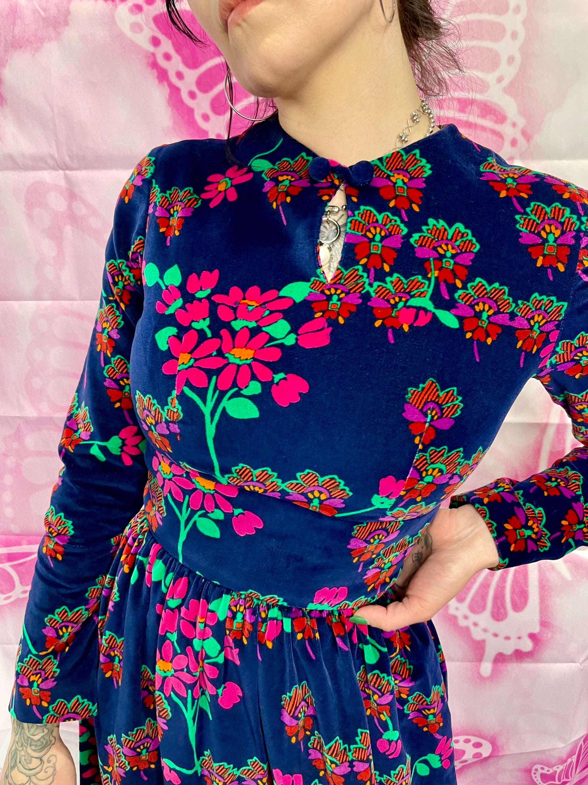 70's Floral Maxi Dress