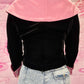 90s Velvet Avant-Garde Pretty in Pink Top