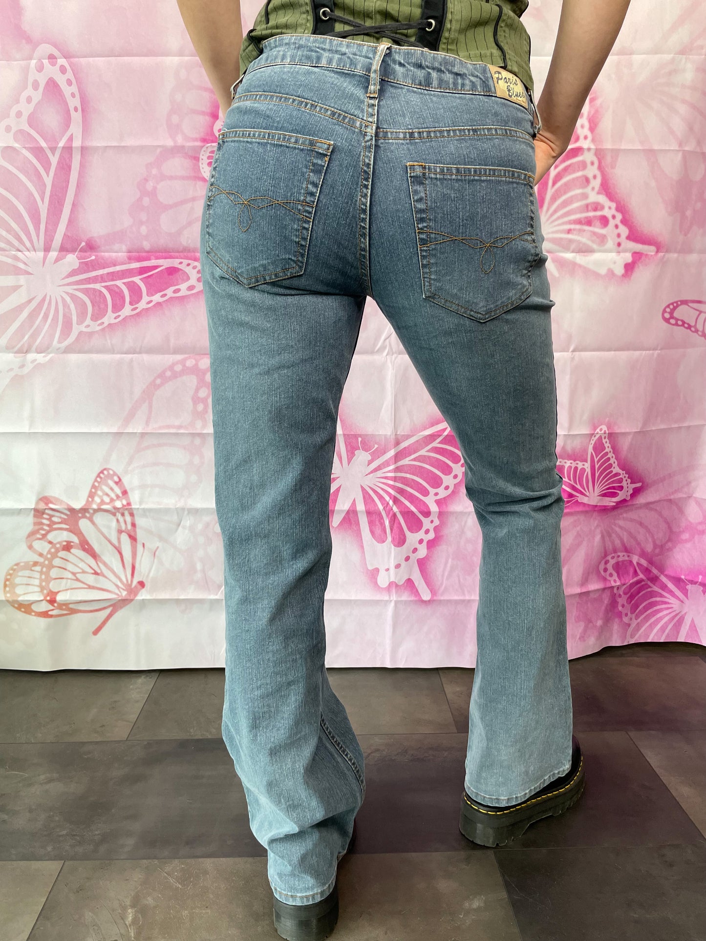 Y2K Paris Blues Flare Jeans