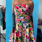 80s Sweetheart Neck Party Dress