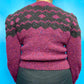 80s Hand Knitted Puff Shoulder Sweater