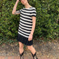 90s Classic Stripe Mini Dress